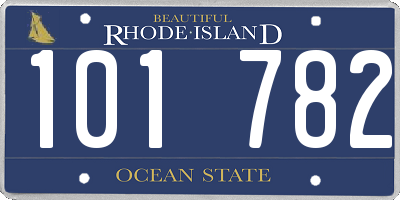 RI license plate 101782