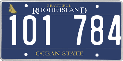 RI license plate 101784