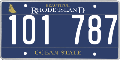 RI license plate 101787