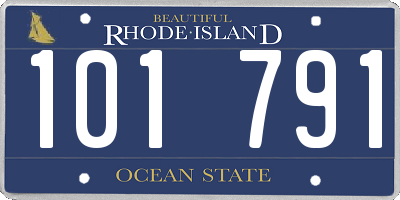 RI license plate 101791