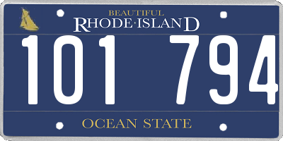 RI license plate 101794