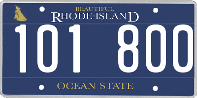 RI license plate 101800