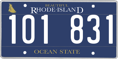 RI license plate 101831