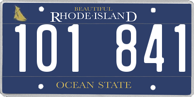 RI license plate 101841