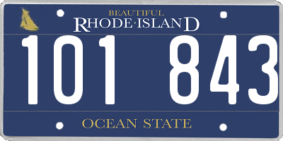 RI license plate 101843