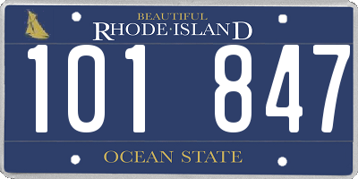 RI license plate 101847
