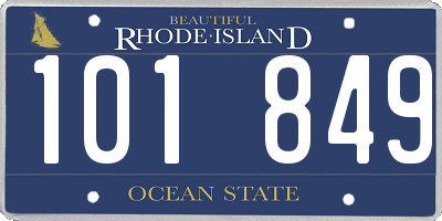RI license plate 101849