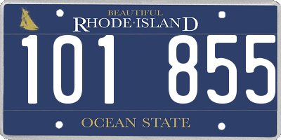 RI license plate 101855