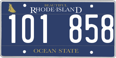 RI license plate 101858