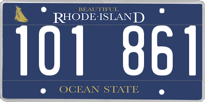 RI license plate 101861