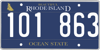 RI license plate 101863