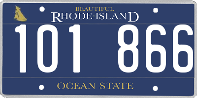 RI license plate 101866