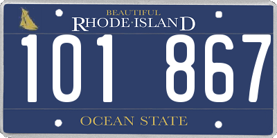 RI license plate 101867