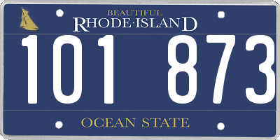 RI license plate 101873