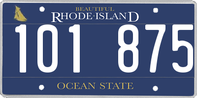 RI license plate 101875