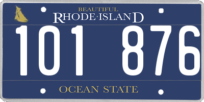 RI license plate 101876