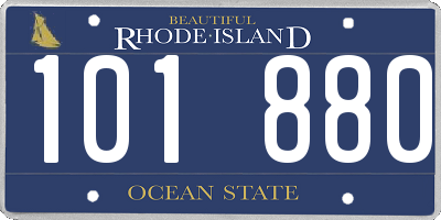 RI license plate 101880