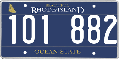 RI license plate 101882
