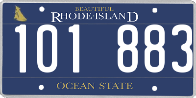 RI license plate 101883