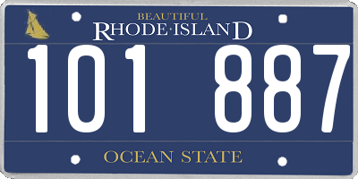 RI license plate 101887