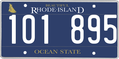RI license plate 101895