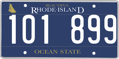 RI license plate 101899