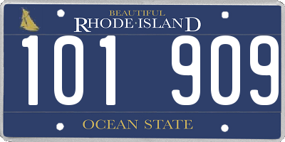 RI license plate 101909