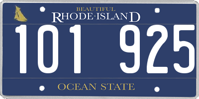RI license plate 101925