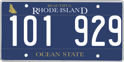 RI license plate 101929