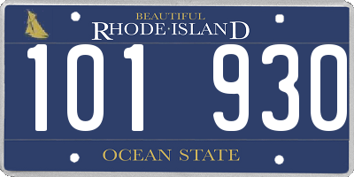 RI license plate 101930