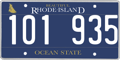 RI license plate 101935