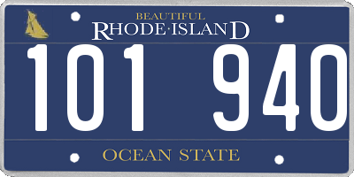 RI license plate 101940