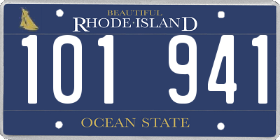 RI license plate 101941