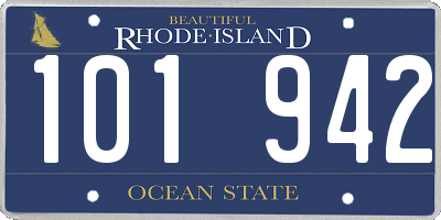 RI license plate 101942