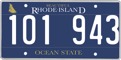 RI license plate 101943