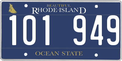 RI license plate 101949