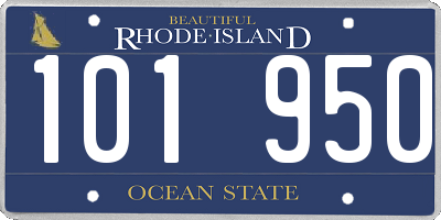 RI license plate 101950
