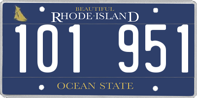 RI license plate 101951