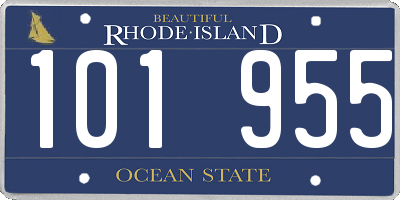 RI license plate 101955