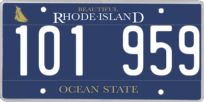 RI license plate 101959