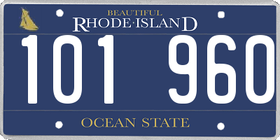 RI license plate 101960