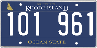 RI license plate 101961