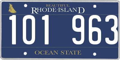 RI license plate 101963