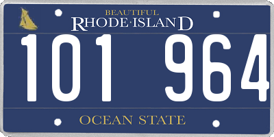 RI license plate 101964
