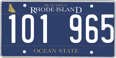 RI license plate 101965