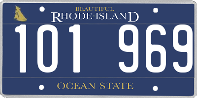 RI license plate 101969