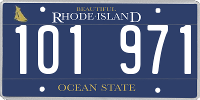 RI license plate 101971
