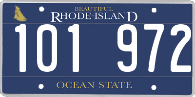 RI license plate 101972
