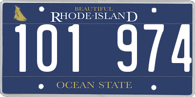RI license plate 101974