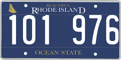 RI license plate 101976